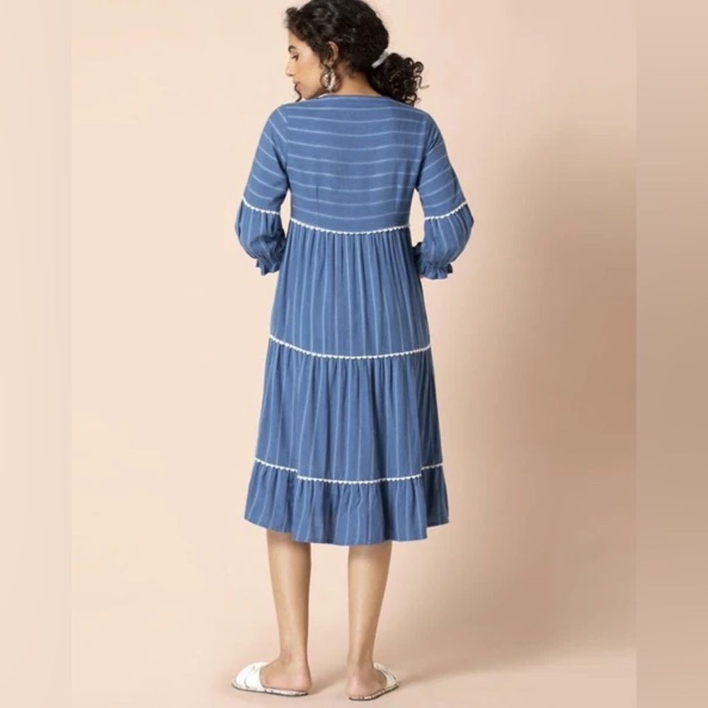 Blue midi dress - Picture 4 of 6